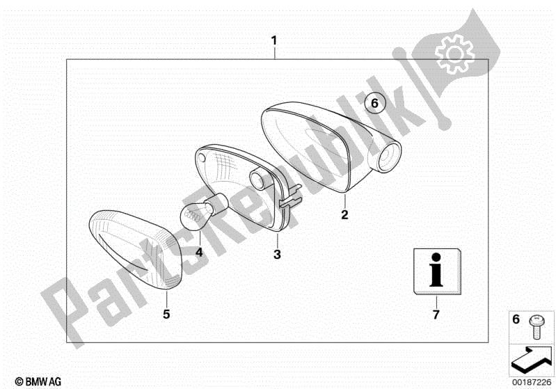 Todas las partes para Install. Kit Intermitentes, Blanco de BMW F 800R K 73 2009 - 2013