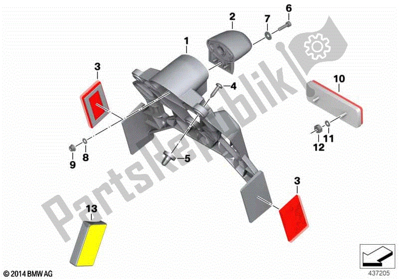 Todas las partes para Soporte De Matrícula Nosotros / Reflectores de BMW F 800R K 73 2009 - 2013