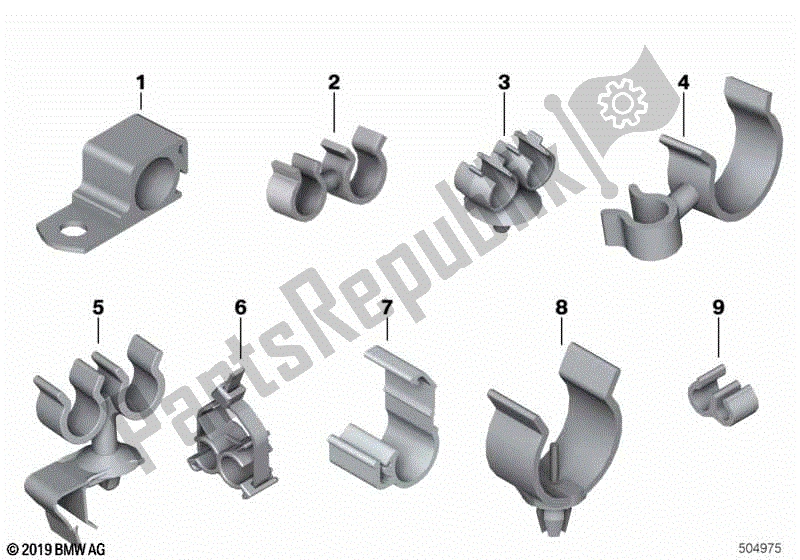 Todas las partes para Clips De Línea, Soportes De Manguera de BMW F 800R K 73 2009 - 2013