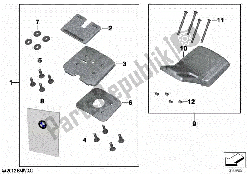 Todas las partes para Hardware De Montaje Para Navigator Iv de BMW F 800R K 73 2009 - 2013