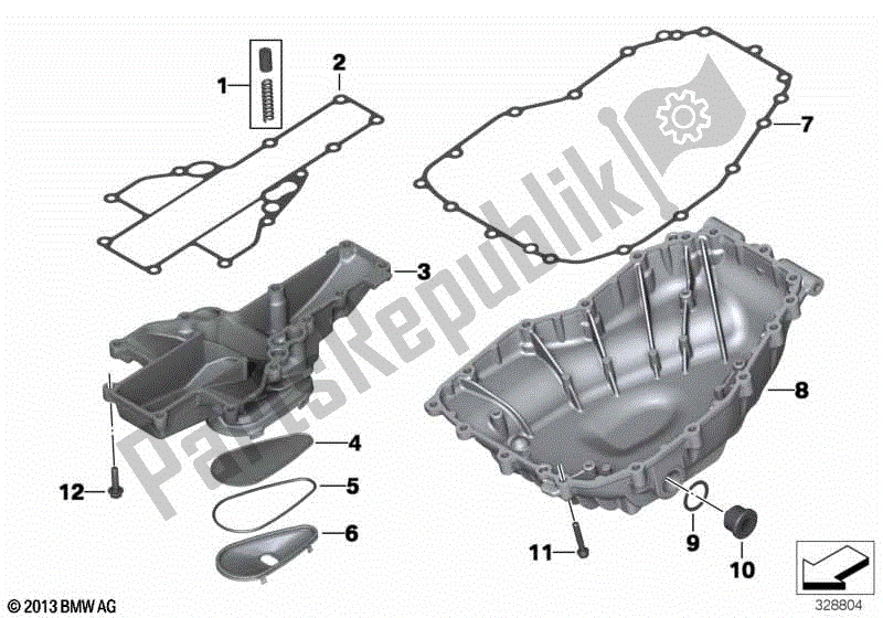 Todas las partes para Colector De Aceite de BMW F 800R K 73 2009 - 2013