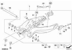 Rear wheel swinging arm