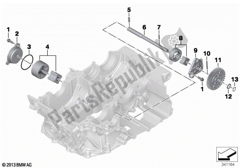 Alle onderdelen voor de Losse Onderdelen Voor Oliepomp van de BMW F 800R K 73 2009 - 2013