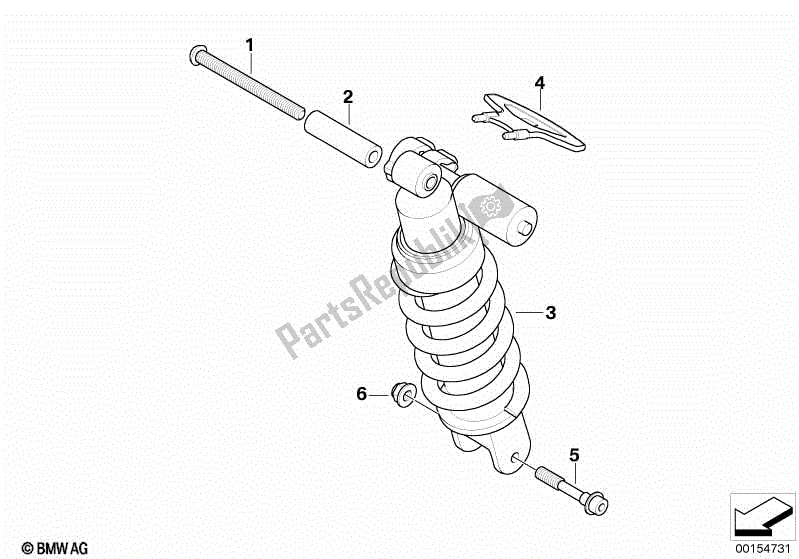 Todas las partes para Puntal De Resorte, Trasero de BMW F 800R K 73 2009 - 2013