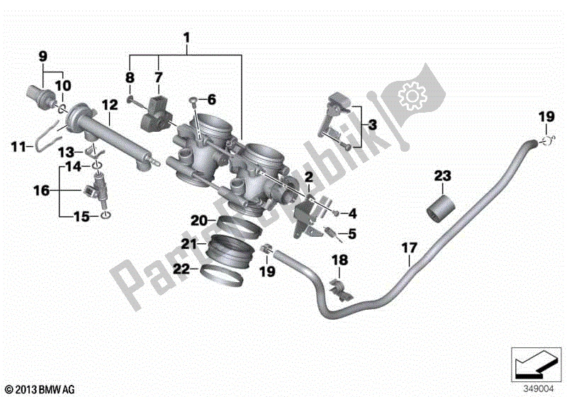 Todas las partes para Conjunto De Carcasa Del Acelerador de BMW F 800R K 73 2009 - 2013