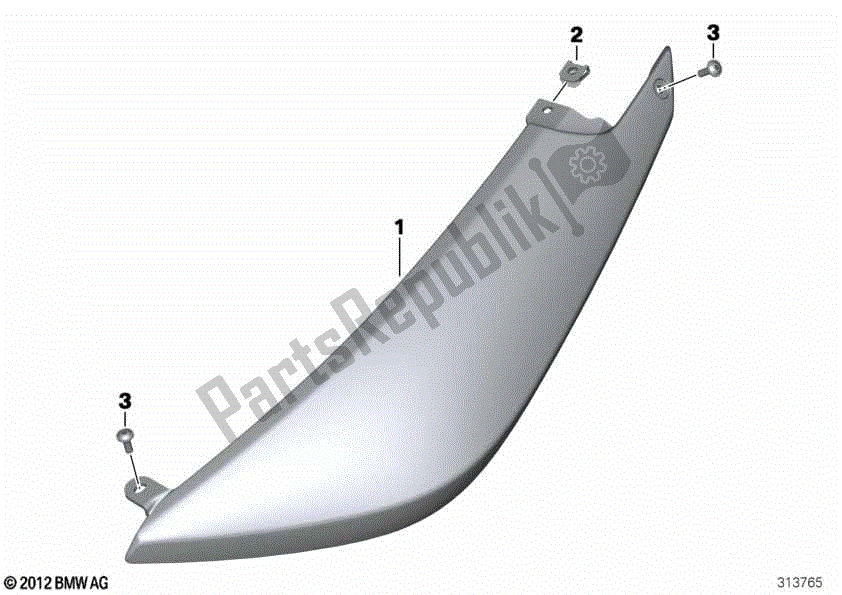 Todas las partes para Moldura, Sección Lateral, Trasera de BMW F 800R K 73 2009 - 2013