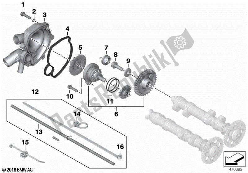 Todas las partes para Bomba De Agua de BMW F 800R K 73 2009 - 2013