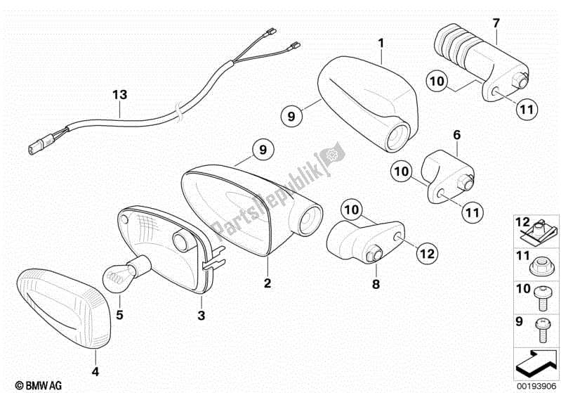 Todas las partes para Luces Indicadoras De Dirección Blancas de BMW F 800R K 73 2009 - 2013