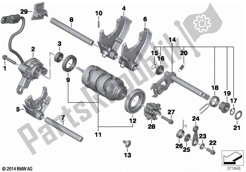 Todas las partes para Componentes De Cambio De Transmisión De 6 Velocidades de BMW F 800R K 73 2014 - 2016