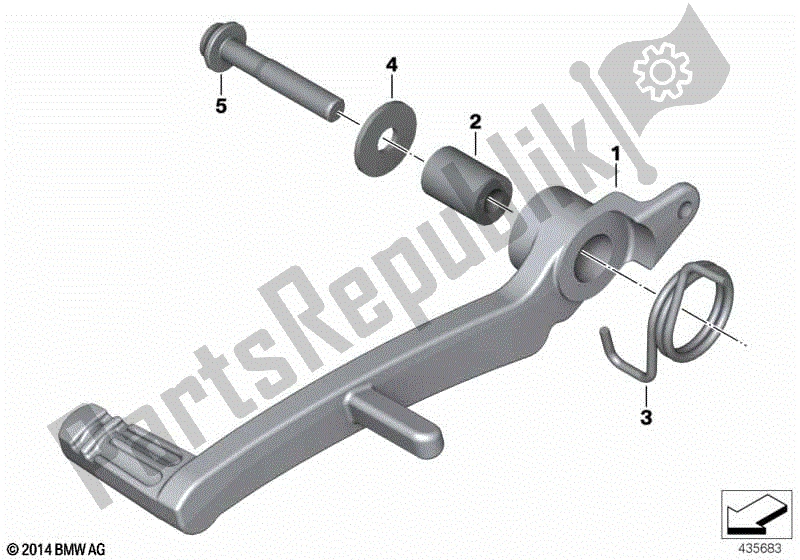 Todas las partes para Pedal De Freno de BMW F 800R K 73 2014 - 2016