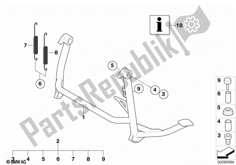 Todas las partes para Soporte Central de BMW F 800R K 73 2014 - 2016