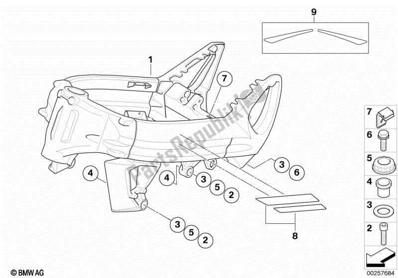 Todas las partes para Marco Frontal de BMW F 800R K 73 2014 - 2016