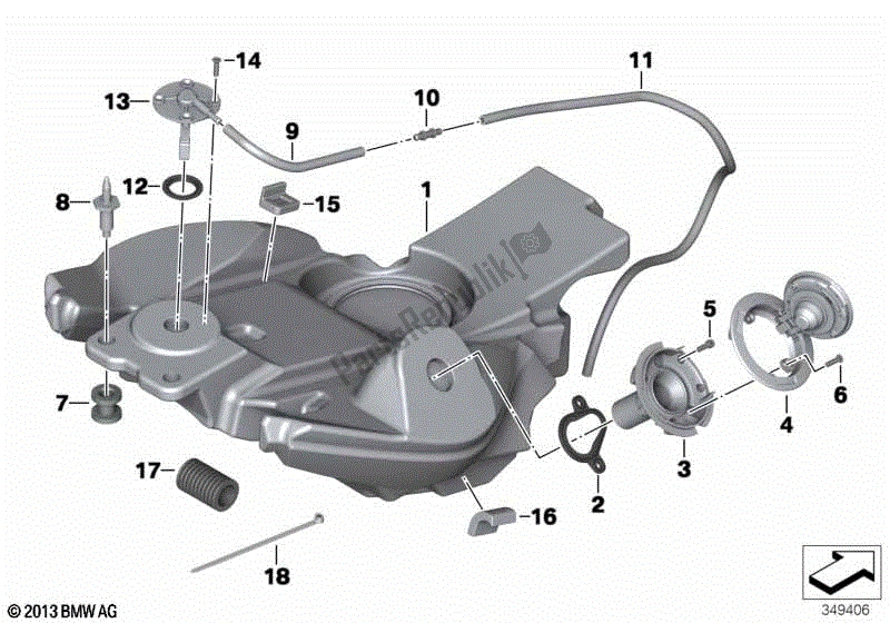 Todas las partes para Depósito De Combustible / Piezas De Montaje de BMW F 800R K 73 2014 - 2016