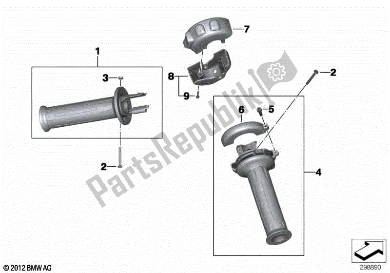 Todas las partes para Empuñadura De Manillar, Calefactable de BMW F 800R K 73 2014 - 2016