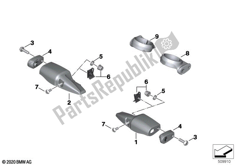 Todas las partes para Soporte Para Bombillas De Intermitentes, Delantero de BMW F 800R K 73 2014 - 2016