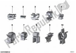 Retaining clips, line clips