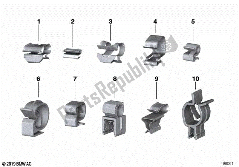 Todas las partes para Clips De Retención, Clips De Línea de BMW F 800R K 73 2014 - 2016