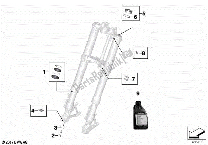 Todas las partes para Servicio De Horquillas Telescópicas de BMW F 800R K 73 2014 - 2016