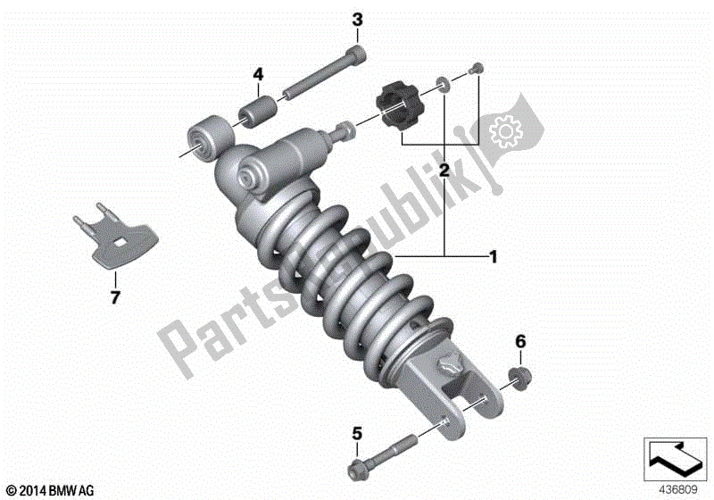 Todas las partes para Puntal De Resorte, Trasero de BMW F 800R K 73 2014 - 2016