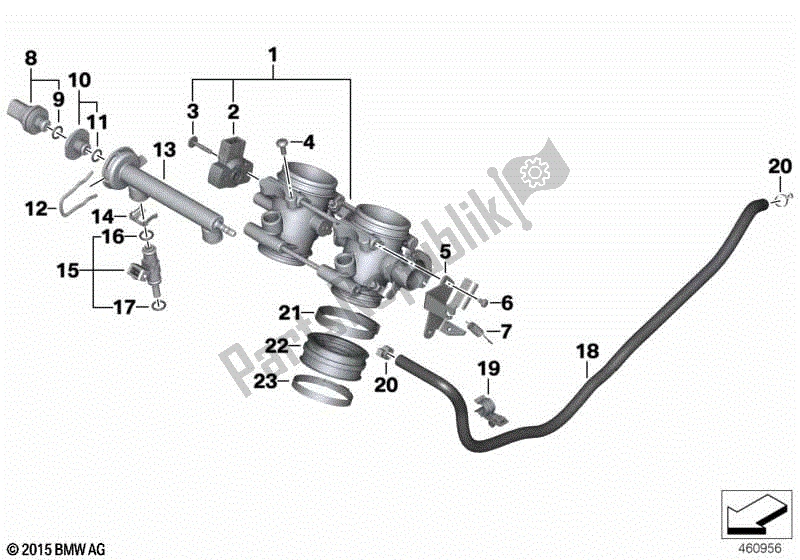 Todas las partes para Conjunto De Carcasa Del Acelerador de BMW F 800R K 73 2014 - 2016