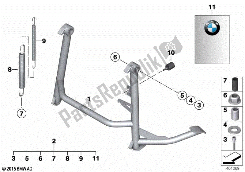 Todas las partes para Soporte Central de BMW F 800R K 73 2017 - 2018