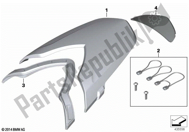 Todas las partes para Funda, Asiento Pasajero Pasajero de BMW F 800R K 73 2017 - 2018