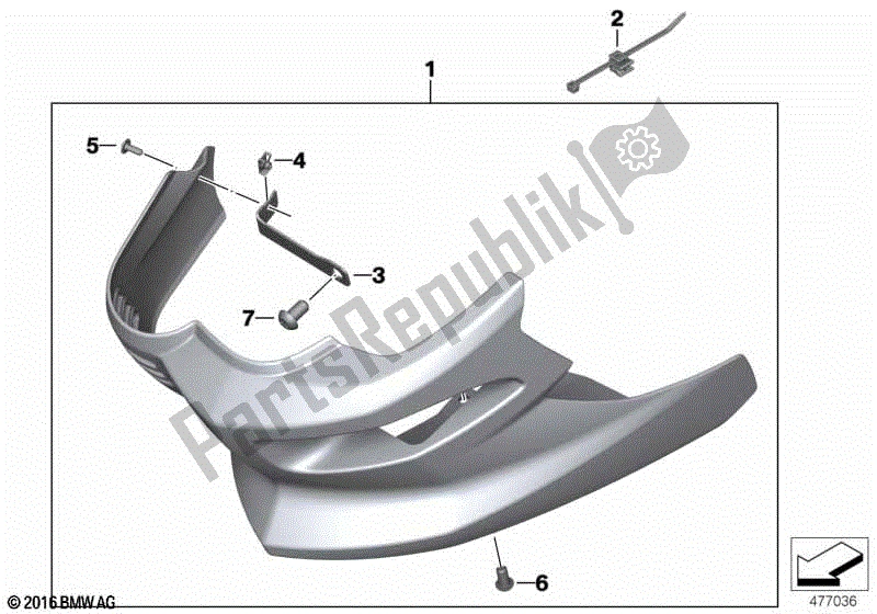 Todas las partes para Spoiler Del Motor de BMW F 800R K 73 2017 - 2018