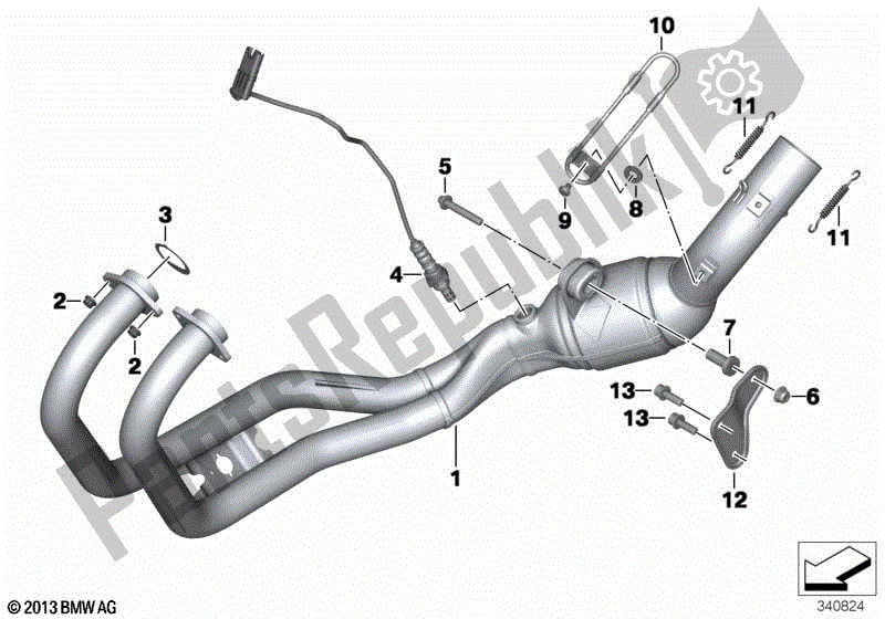 Todas las partes para Colector De Escape de BMW F 800R K 73 2017 - 2018