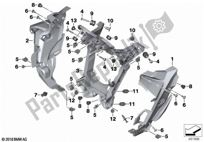 Todas las partes para Portador Del Panel Frontal de BMW F 800R K 73 2017 - 2018