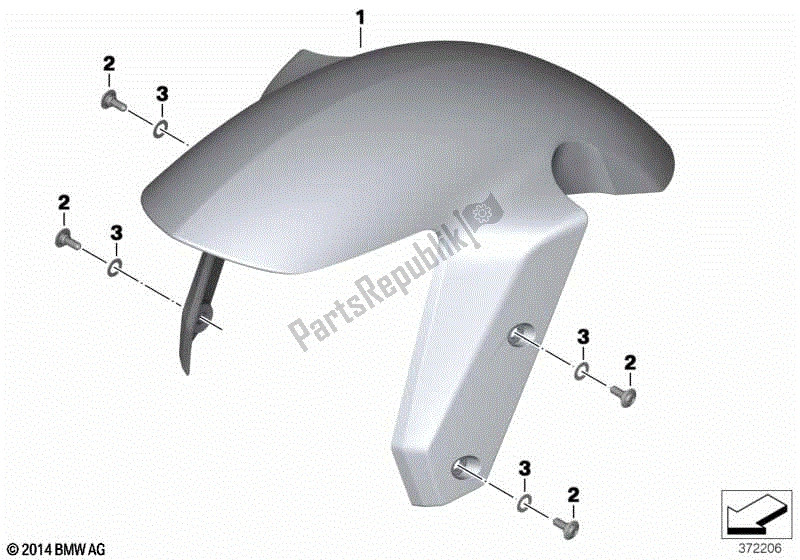 Todas las partes para Guardabarros De La Rueda Delantera de BMW F 800R K 73 2017 - 2018