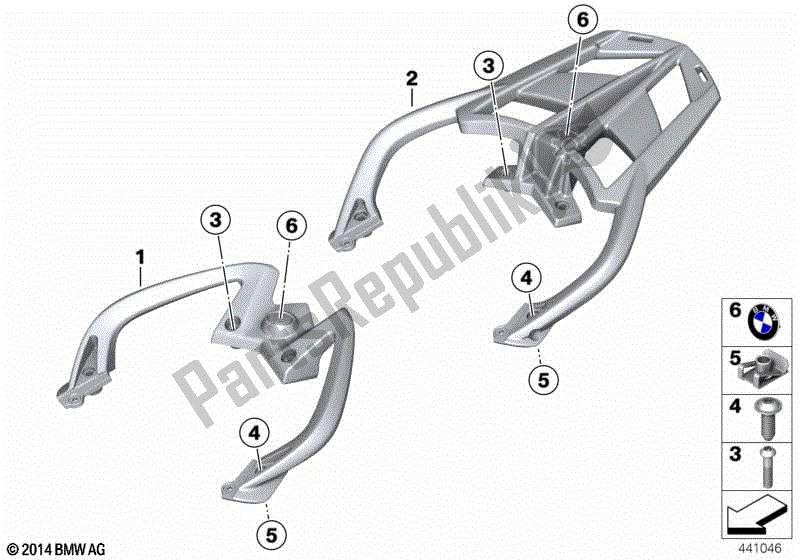 Todas las partes para Agarradera Y Soporte Para Equipaje de BMW F 800R K 73 2017 - 2018