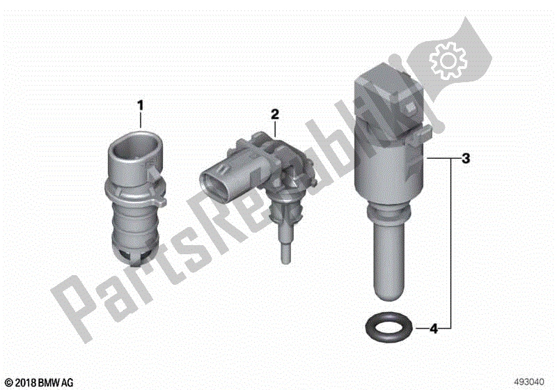 All parts for the Intake Air Temperature Sensor of the BMW F 800R K 73 2017 - 2018