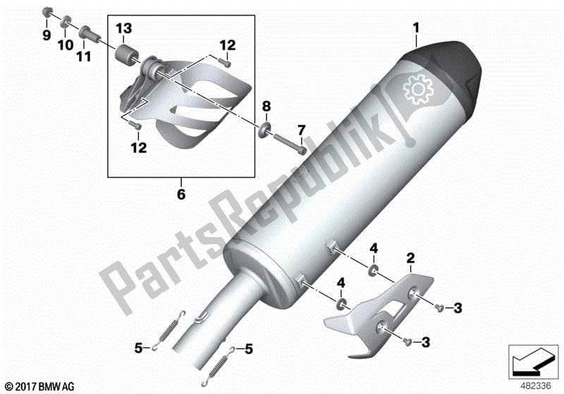 Todas las partes para Silenciador Trasero de BMW F 800R K 73 2017 - 2018