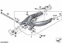 bras oscillant arrière avec roulement