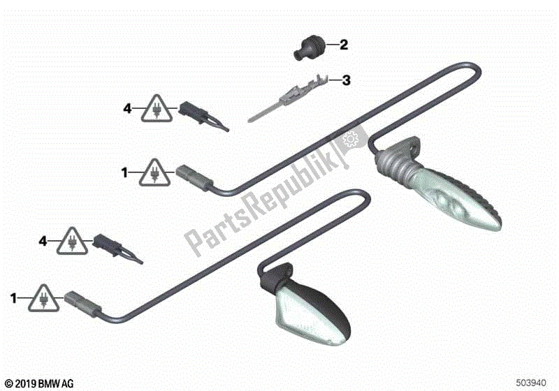 Todas las partes para Conector De Reparación, Lámpara Indicadora de BMW F 800R K 73 2017 - 2018