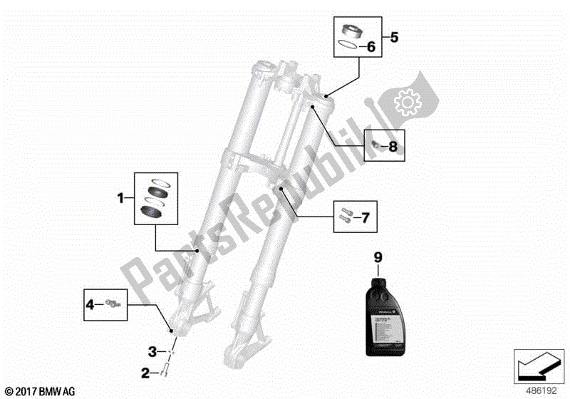 Todas las partes para Servicio De Horquillas Telescópicas de BMW F 800R K 73 2017 - 2018