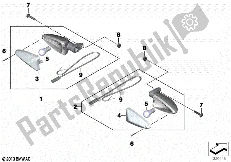 Todas las partes para Intermitentes, Traseros de BMW F 800R K 73 2017 - 2018