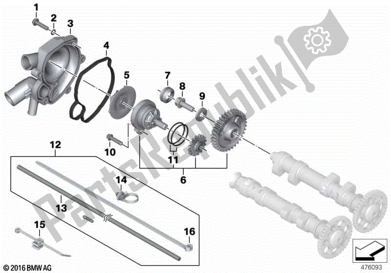 Todas las partes para Bomba De Agua de BMW F 800R K 73 2017 - 2018