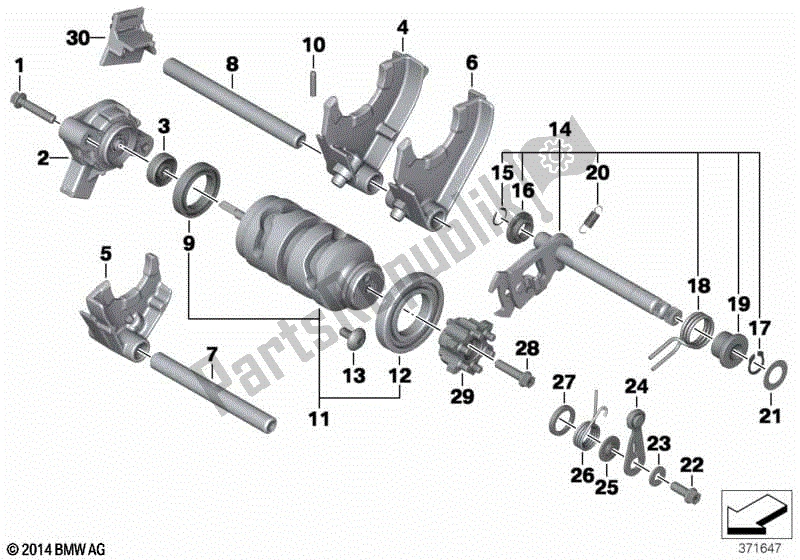 Todas las partes para Componentes De Cambio De Transmisión De 6 Velocidades de BMW F 800S K 71 2006 - 2008