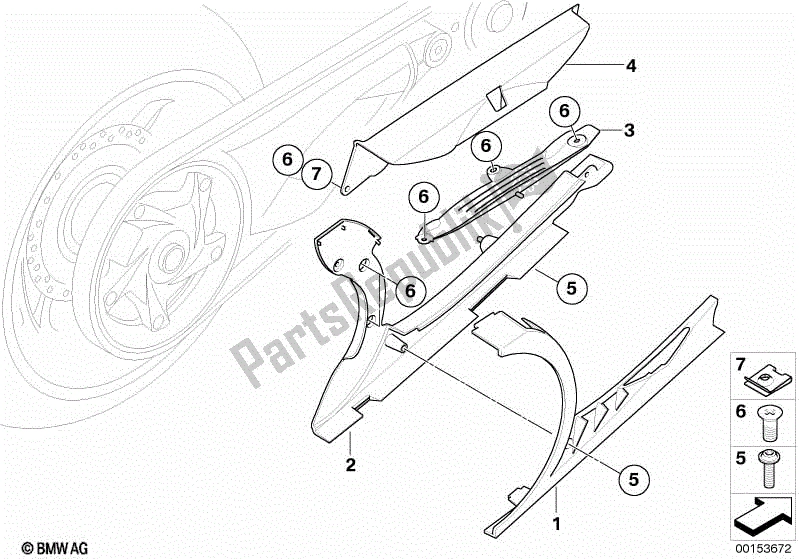 Todas las partes para Protección De Correa de BMW F 800S K 71 2006 - 2008