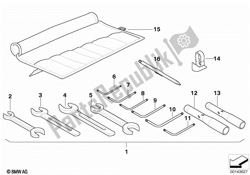 Todas las partes para Herramienta De Coche, Kit Complementario de BMW F 800S K 71 2006 - 2008