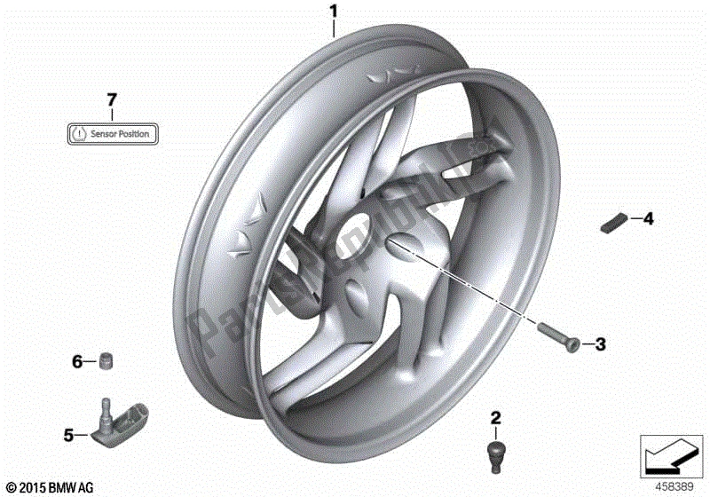 Todas las partes para Llanta De Fundición, Trasera de BMW F 800S K 71 2006 - 2008