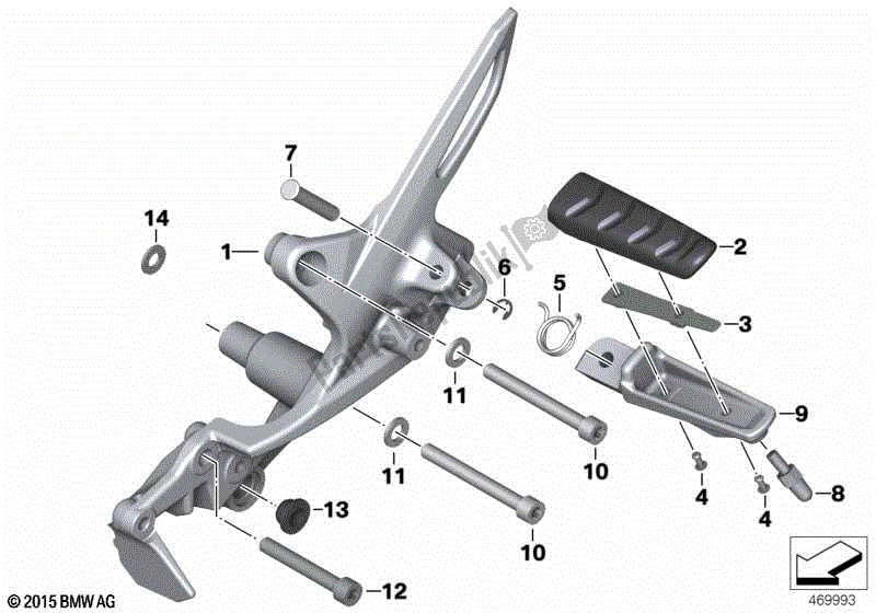 Todas las partes para Reposapiés, Delantero de BMW F 800S K 71 2006 - 2008