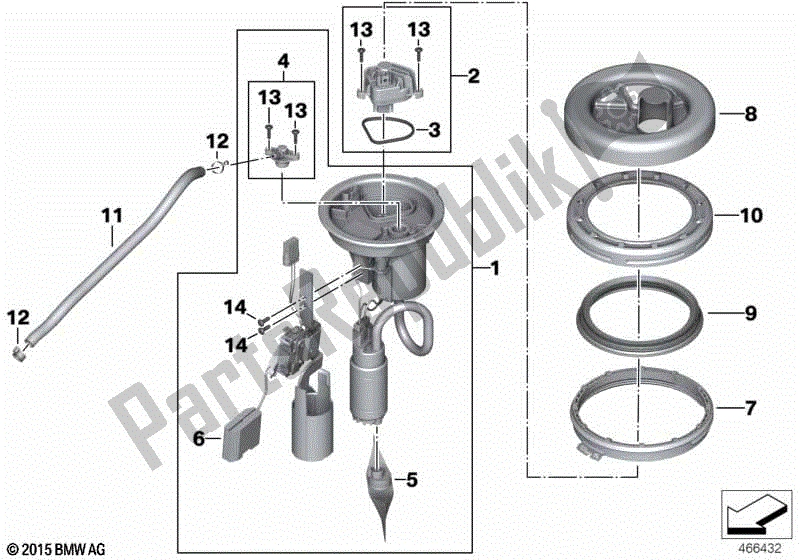 Todas las partes para Bomba De Combustible de BMW F 800S K 71 2006 - 2008