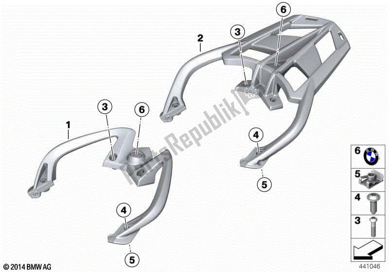 Todas las partes para Agarradera Y Soporte Para Equipaje de BMW F 800S K 71 2006 - 2008