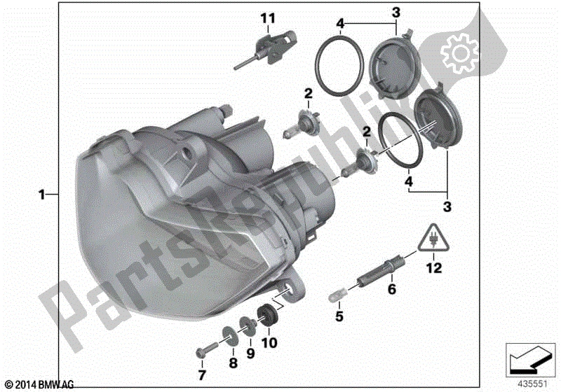 Todas las partes para Faro de BMW F 800S K 71 2006 - 2008