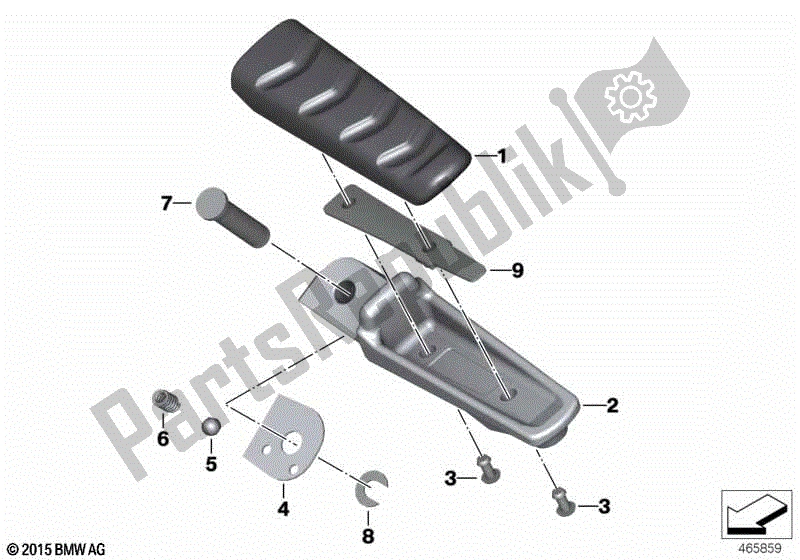 Todas las partes para Reposapiés Traseros de BMW F 800S K 71 2006 - 2008