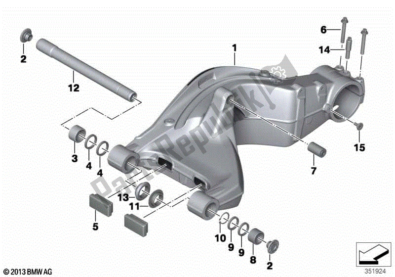 Todas las partes para Brazo Basculante De La Rueda Trasera de BMW F 800S K 71 2006 - 2008