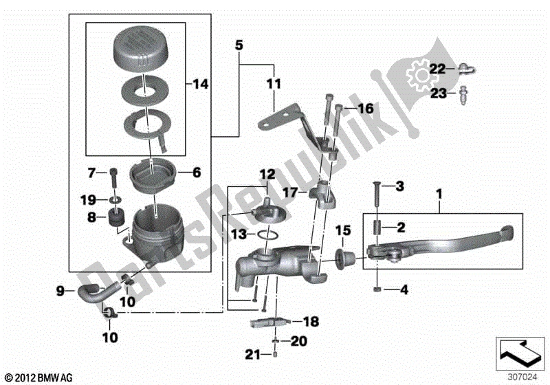 Todas las partes para Piezas Sueltas, Freno De Estacionamiento de BMW F 800S K 71 2006 - 2008