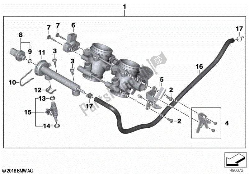 Todas las partes para Conjunto De Carcasa Del Acelerador de BMW F 800S K 71 2006 - 2008